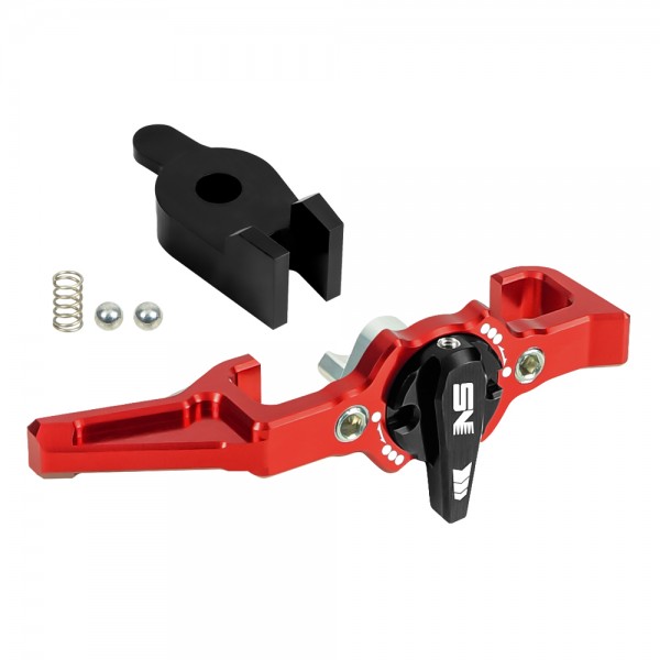 CNC Lightweight Selector Switch Charging Handle Kit (RED) - Action Army AAP-01