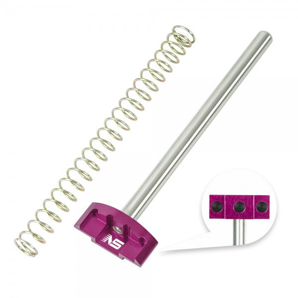 CNC Aluminum / Stainless Steel Guide Rod & 120% Recoil Spring (PURPLE) - Action Army AAP-01/C