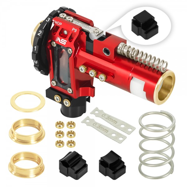 CNC Aluminum Hopup Chamber Version 2 (RED) for M4 Airsoft AEG