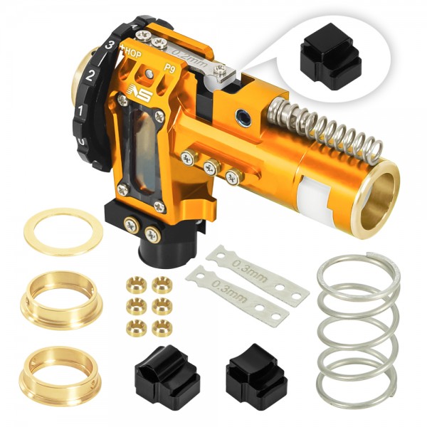 CNC Aluminum Hopup Chamber Version 2 (GOLD) for M4 Airsoft AEG