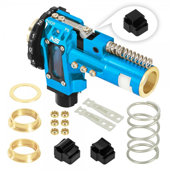 CNC Aluminum Hopup Chamber (BLUE) for M4 Airsoft AEG