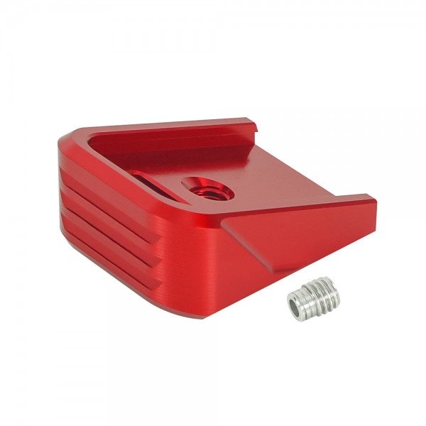 CNC Aluminum Magazine Baseplate (RED) - Action Army AAP-01/C 