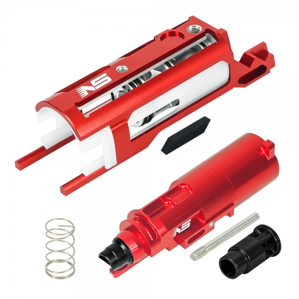 CNC Aluminum Blowback Unit w/ Nozzle Long Legs Short Stroke Version (RED) - Tokyo Marui Hi-CAPA 4.3 / 5.1 / Gold Match