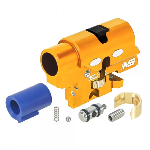 CNC Aluminum Hopup Chamber V2 (GOLD) w/ Bucking 50 Degree - Tokyo Marui Hi-CAPA 4.3 / 5.1 / Gold Match / 1911