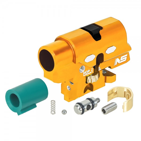 CNC Aluminum Hopup Chamber V2 (GOLD) w/ Bucking 60 Degree - Tokyo Marui Hi-CAPA 4.3 / 5.1 / Gold Match / 1911