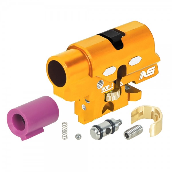 CNC Aluminum Hopup Chamber V2 (GOLD) w/ Bucking 80 Degree - Tokyo Marui Hi-CAPA 4.3 / 5.1 / Gold Match / 1911