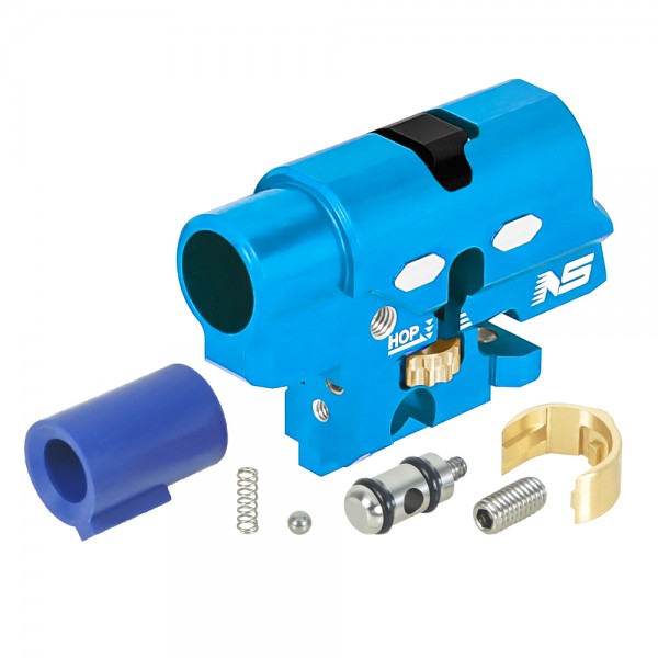 CNC Aluminum Hopup Chamber V2 (BLUE) w/ Bucking 50 Degree - Tokyo Marui Hi-CAPA 4.3 / 5.1 / Gold Match / 1911