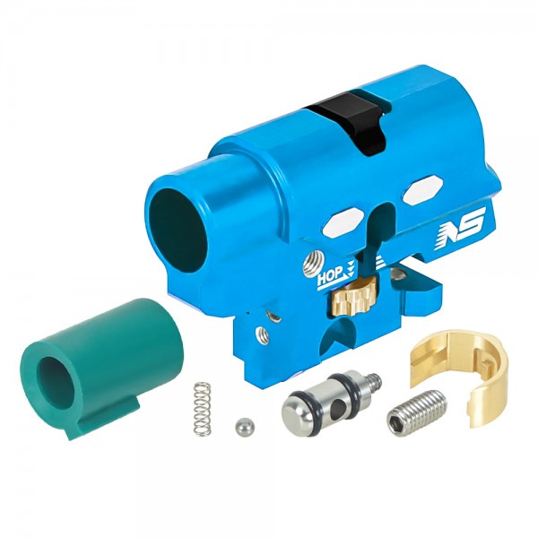 CNC Aluminum Hopup Chamber V2 (BLUE) w/ Bucking 60 Degree - Tokyo Marui Hi-CAPA 4.3 / 5.1 / Gold Match / 1911