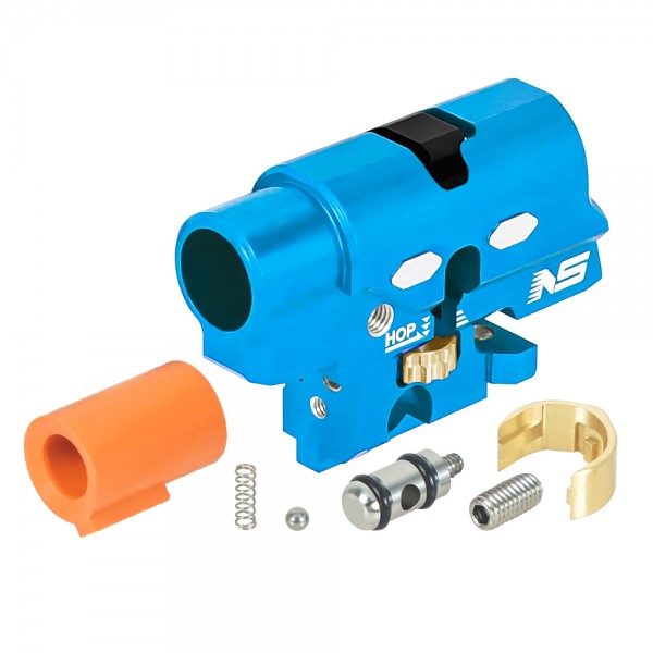 CNC Aluminum Hopup Chamber V2 (BLUE) w/ Bucking 70 Degree - Tokyo Marui Hi-CAPA 4.3 / 5.1 / Gold Match / 1911