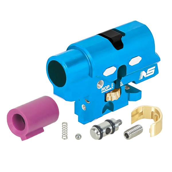 CNC Aluminum Hopup Chamber V2 (BLUE) w/ Bucking 80 Degree - Tokyo Marui Hi-CAPA 4.3 / 5.1 / Gold Match / 1911