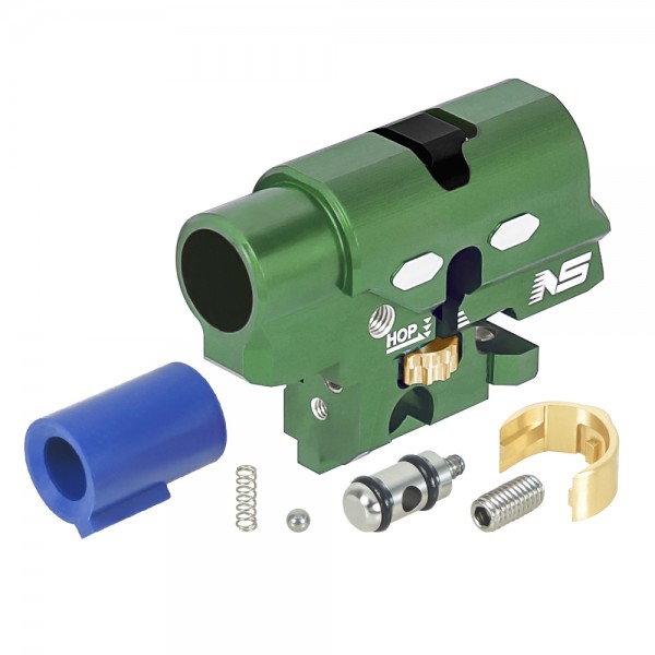 CNC Aluminum Hopup Chamber V2 (GREEN) w/ Bucking 50 Degree - Tokyo Marui Hi-CAPA 4.3 / 5.1 / Gold Match / 1911