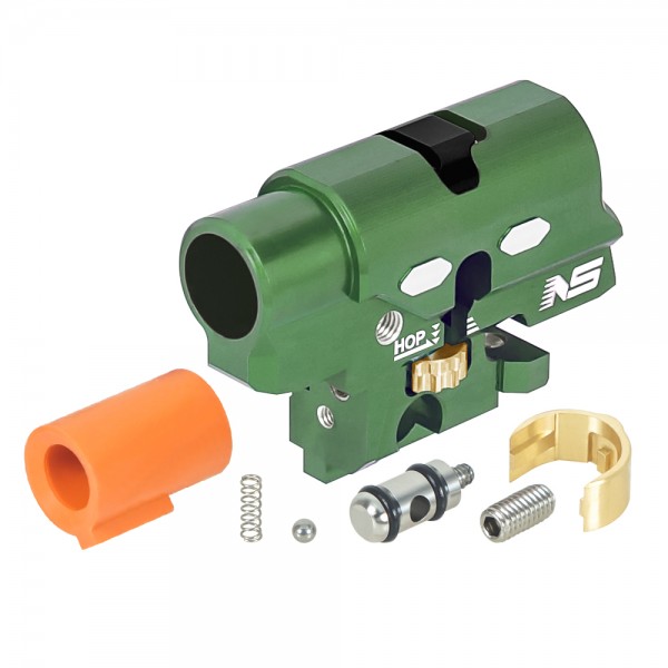 CNC Aluminum Hopup Chamber V2 (GREEN) w/ Bucking 70 Degree - Tokyo Marui Hi-CAPA 4.3 / 5.1 / Gold Match / 1911