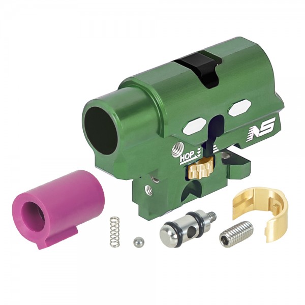 CNC Aluminum Hopup Chamber V2 (GREEN) w/ Bucking 80 Degree - Tokyo Marui Hi-CAPA 4.3 / 5.1 / Gold Match / 1911