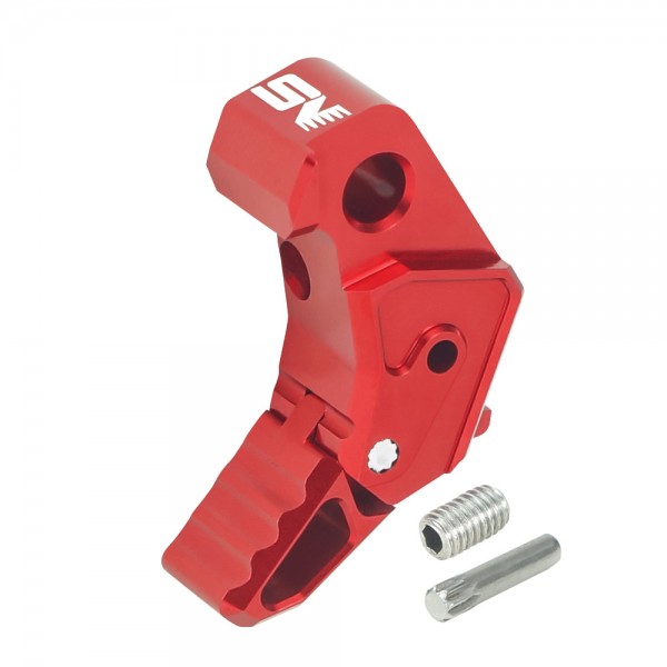 CNC Aluminum Adjustable Trigger (Style S) (RED) - Action Army AAP-01/C / Tokyo Marui Glock 17 Gen3/Gen4