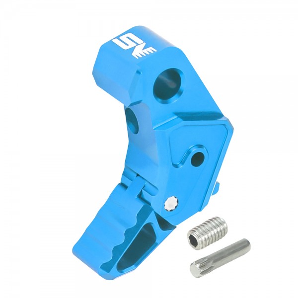 CNC Aluminum Adjustable Trigger (Style S) (BLUE) - Action Army AAP-01/C / Tokyo Marui Glock 17 Gen3/Gen4